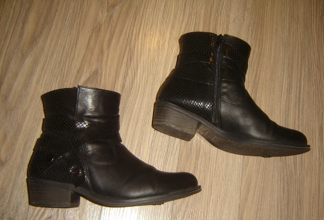 Bottines Pointure 39 Cuir Noire Femme Talons De 3Cm Prevoir Talonnettesa Changer 3