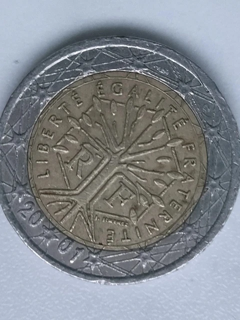 2 Euro Münze Liberte Egalite Fraternite 2001 2 EURO MÜNZE 2001 Frankreich Liberte Egalite Fraternite Fehlprägung EUR