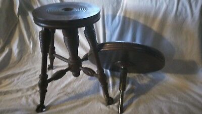 Round Piano Stool Claw Ball Feet Not Adjustable 17-3/4 ht x 13.5 inches wide 2