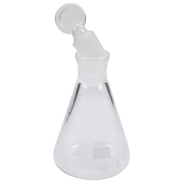 Iplusmile Flacon Erlenmeyer 1000ml En Verre Avec Bouchon Caoutchouc - Laboratoire Chimie Étudiants
