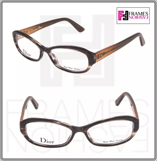 CHRISTIAN DIOR CD3241 Brown Horn Cannage Square 53mm Optical Eyeglasses