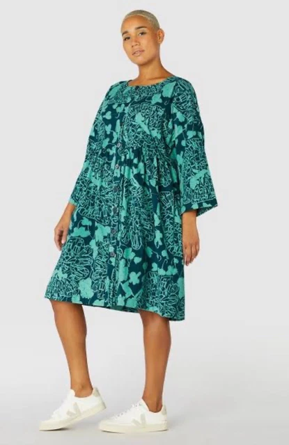 green emerald velvet dress Leyla Smock Dress  Gorman
