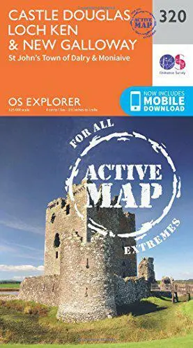 OS Explorer Map Active (320) Castle Douglas, Loch Ken and New Galloway (OS Explo