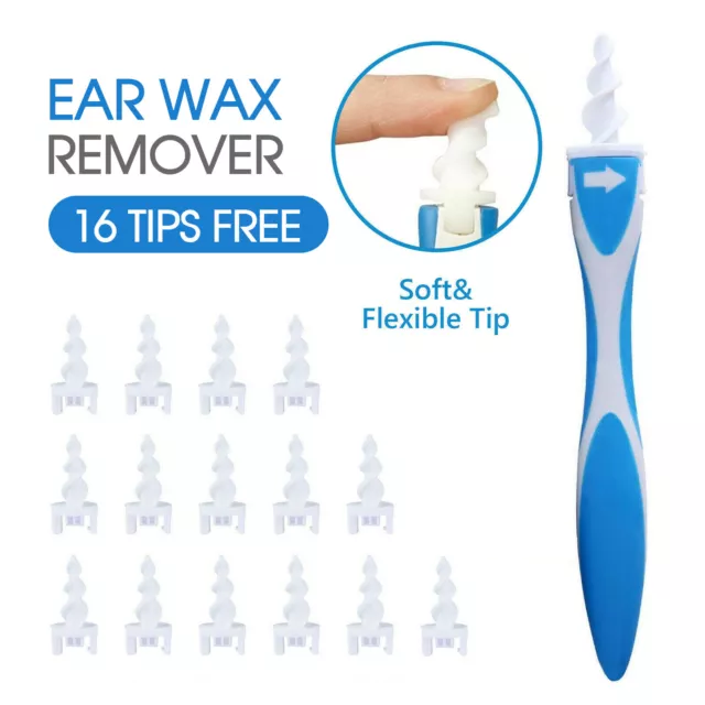 AU New Soft Ear Wax Cleaner Removal Multi earwax Remover Spiral Safe Tip Tool