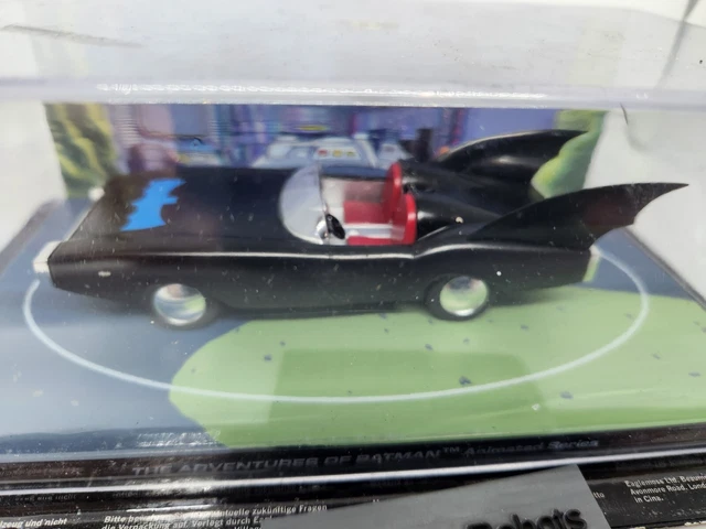 Batmobile Animated Series - Modèle Réduit 1/43 Eaglemoss Avec Figurine Batman - Occasion (boîte Cassée)