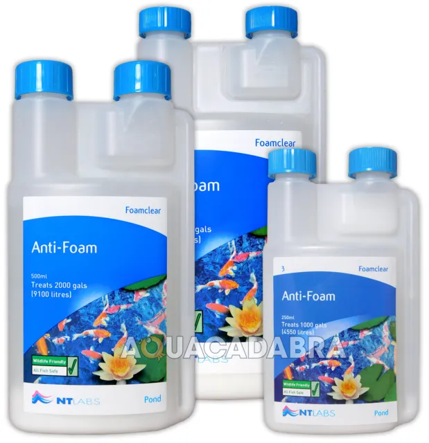 NT Labs Anti Foam Remover Forth clear Garden Pond Fish Koi Treatment Carp Clean
