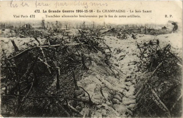 MILITARY CPA in Champagne-Le Bois Sabot, German trenches (316676)