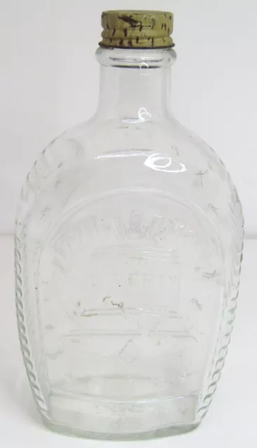 Vintage Log Cabin Bicentennial Glass Jar with Screw on Lid.