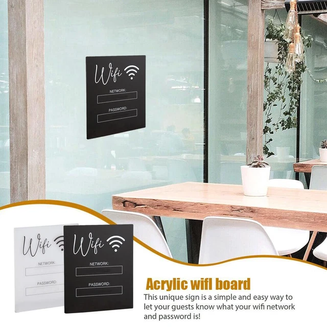 ACRYLIC WIFI BOARD Acrylic Wifi Password Sign Board Places W6 For ...