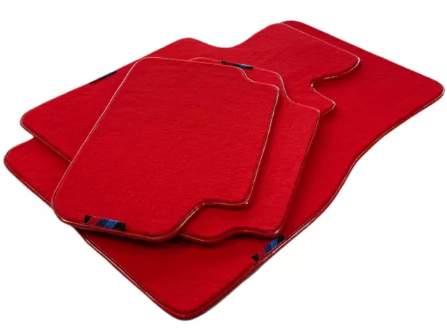 Alfombrillas BMW Serie 3 M Paquete E46 (1997-2005) Rojas Alfombras Set Con Marca AutoWin