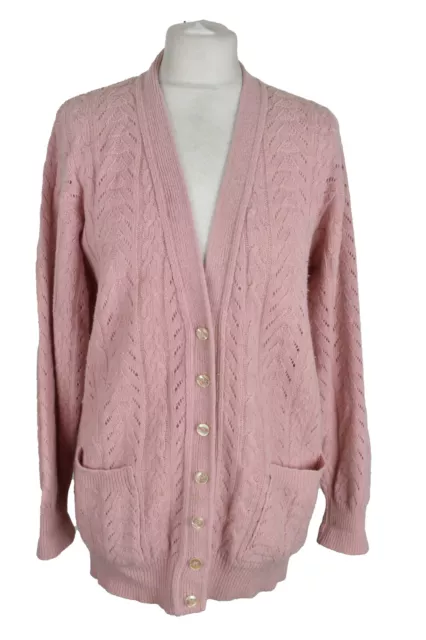 LAURA ASHLEY Pink Knitwear Jumper Size S/M Womens Cardigan Outerwear Outdoors