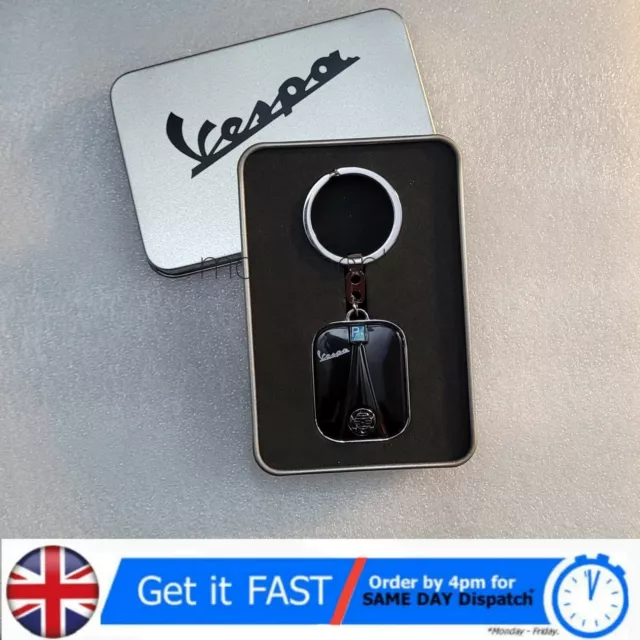 BLACK Piaggio VESPA Scooter Keychain Key ring GTS GTV LX PX LT GTS With Gift Box