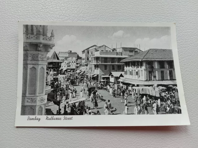 Pre 1914 Photo RP Postcard Null Bazar Street Bombay Mumbai Unposted