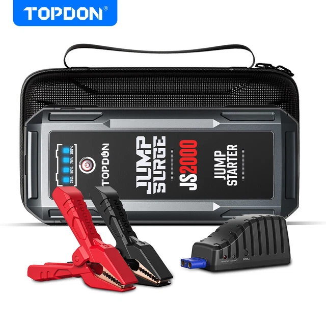 2023 TOPDON JS2000 arrancador de coche Banco de energía refuerzo seguro 16000mAH