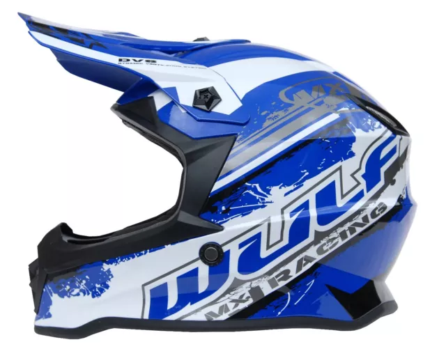 Wulfsport Kinder Jugendliche Off-Road Pro Motocross Quad Buggy Helm blue