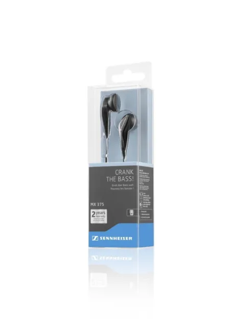 4 pcs Genuine Sennheiser MX375 In-Ear Headphones Earphones - Black New