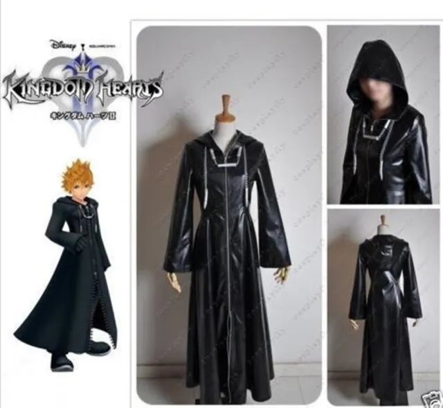 Kingdom Hearts Costume Organization XIII 2-WAY-BIG-ZIPPER Coat Cloak Cosplay
