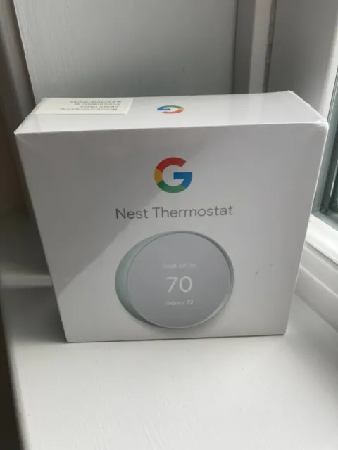 Google Nest Smart Programmable Wi-Fi Thermostat - Fog (BRAND NEW/SEALED)