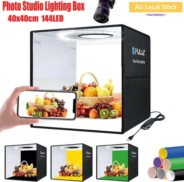 PULUZ Portable 144LED Photo Light Box Tent Photo Cube Studio Photography 40cm