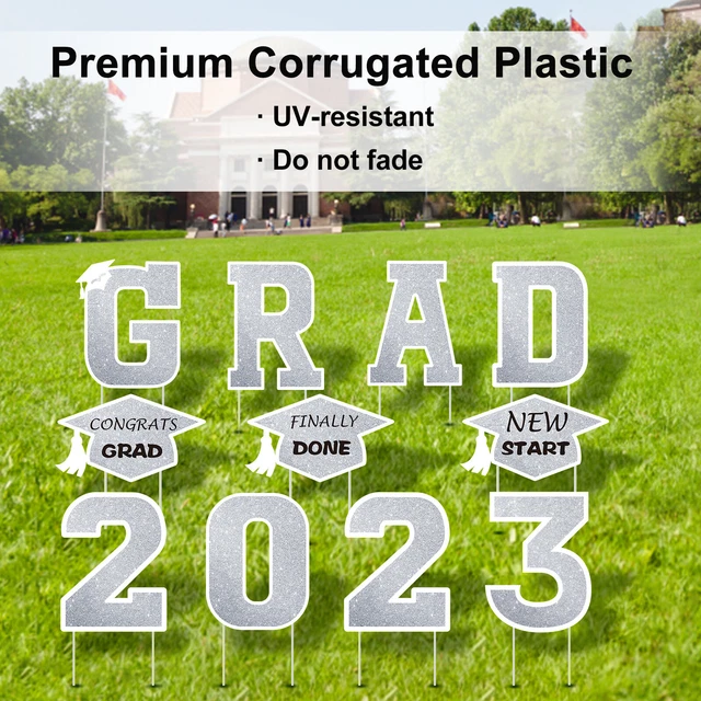 GRADUATION YARD SIGN Outdoor Class of 2023 Photo Yard Sign Personalized