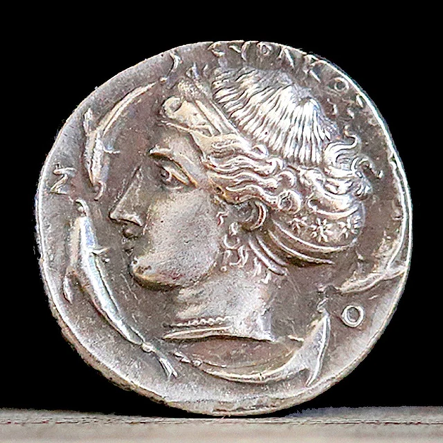 405-370 BC ANCIENT Greek Coin Sicily Syracuse Gallatin - Dekadrachm