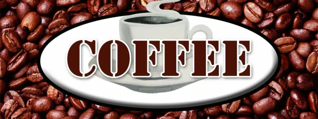 COFFEE Decal shop house sign cafe beans hot machine new cart trailer stand