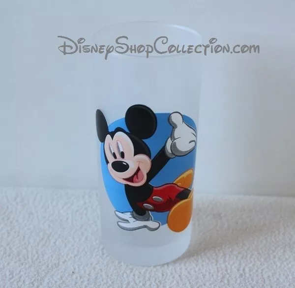 Verre Mickey DISNEYLAND PARIS blanc bleu Adventurous Disney 13 cm (VA/DOU)
