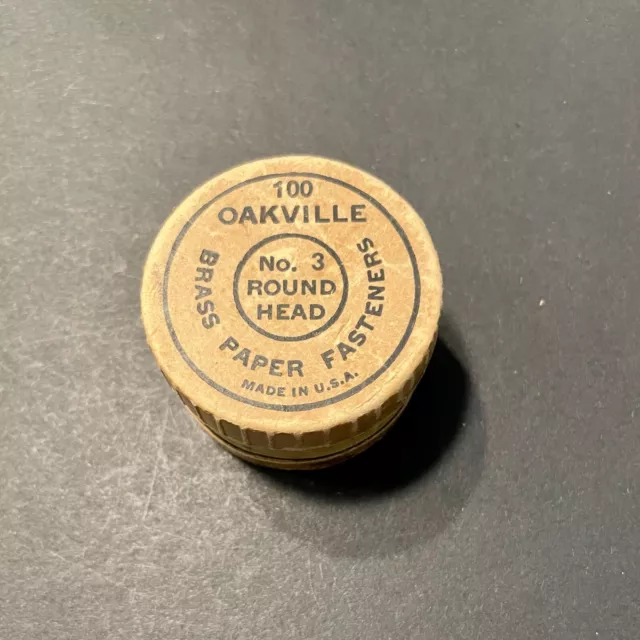 Vintage Oakville Brass Paper Fasteners Made in USA Vintage Desktop Items