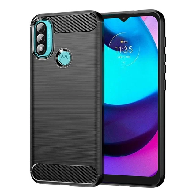 Motorola Moto E20 E30 E40 Carbone Coque Extérieur Coque Arrière Étui Portable