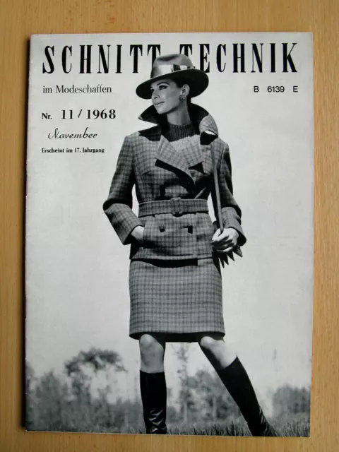 Modezeitschrift, Modeheft SCHNITT-TECHNIK im Modeschaffen 11/1968, Sammler
