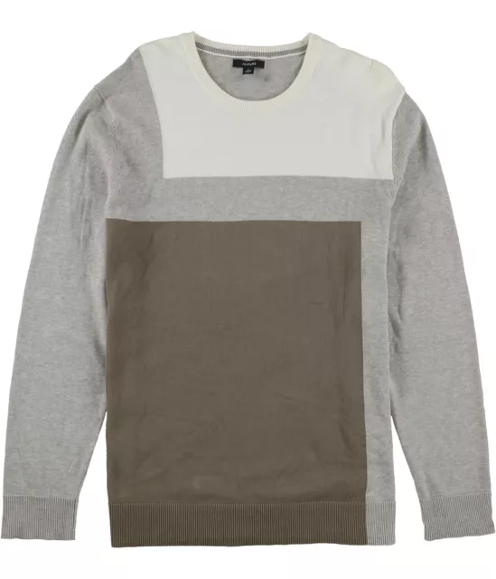 Alfani Mens Colorblocked Pullover Sweater, Beige, Large