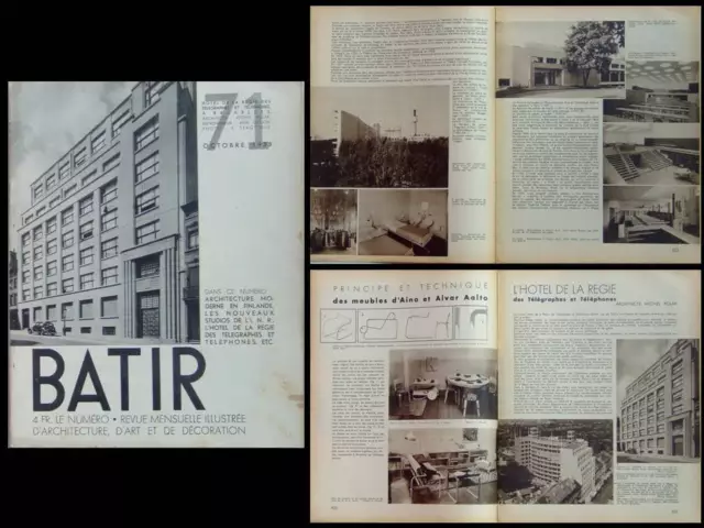 Batir N°71 1938 Alvar Aalto, Michel Polak, Rhode St Genese, Wolff, Inr Diongre