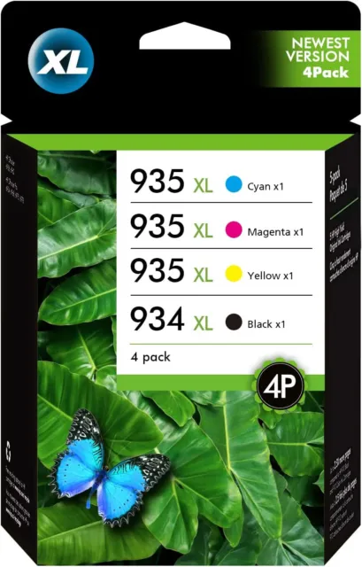 Cartucce Inchiostro Compatibili per HP 934 XL 935 XL ( Nero+3 Colori : 4 pack )