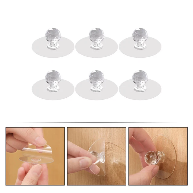 6 Pcs Puller Drawer Knob Handle Knobs Dresser Drawers Adhesive Door Knob 4