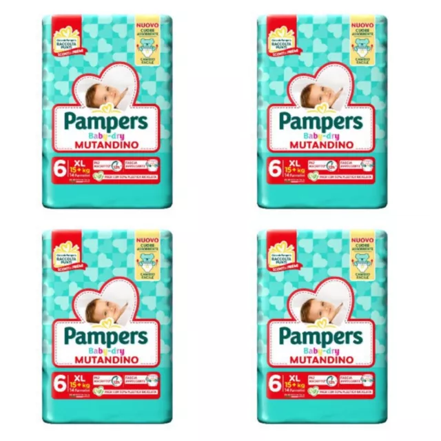 Pampers Baby Dry Pannolini Mutandina Misura 6 (15Kg+) 48 Pannolini
