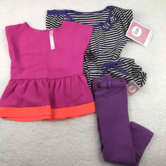 NWT Circo/Cherokee 24 Months Baby Toddler Girl Bundle Jegging 2 Shirts