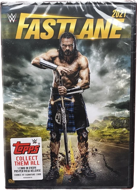WWE WRESTLING FASTLANE DVD 2021- With Topps Card New!