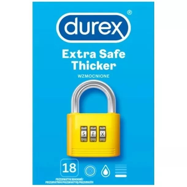 18 - 54 Profilattici DUREX EXTRA SAFE - Sicuri Condom Defensor Preservativi