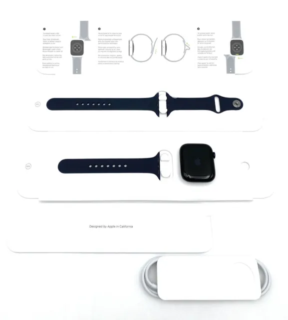 Apple Watch Series 7 GPS 45 mm Aluminium Mitternacht Sportarmband Mitternacht