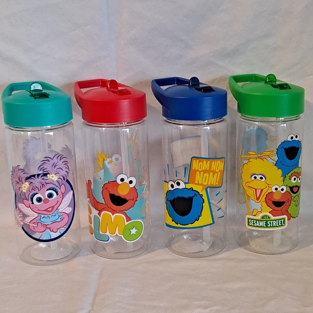 Nuevo ZAK Lote 4 SESAME STREET Niños TAZAS Pajitas Viaje Botellas de Agua Time Warner