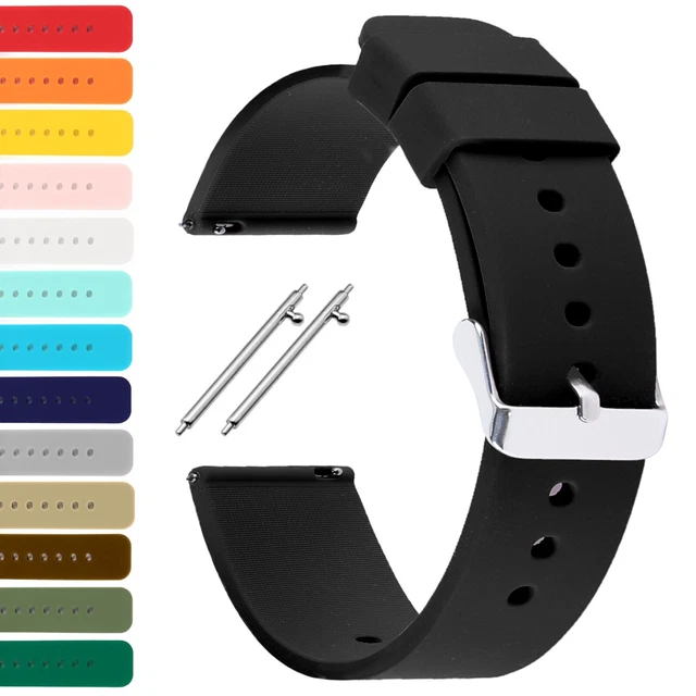 Muovrto Silikon Armband Für Polar M200 – 22 Mm Breite, Edelstahl-Schnalle, 235 Mm Länge