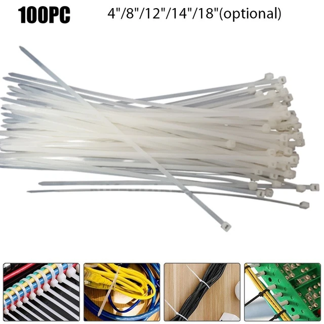 Cravatte bianche 100 pz/confezione resistenti agli acidi resistenti alla corrosione nylon ad alta capacità 66