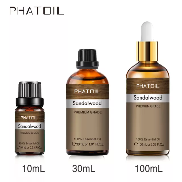 Natur Ätherische Öle 10/30/100ml Sandelholz Aromatherapie Duftöl für Diffuser