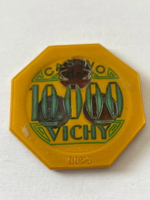 Jeton De Casino Authentique – Saint Brévin 100 Francs N°13 – Plaque Token France