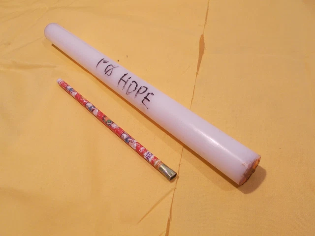 1" NATURAL HDPE ROD machinable plastic round bar stock polyethylene 1" OD x 12"