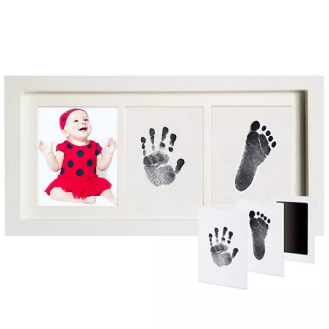 Baby Inkpad Handprint Footprint Hand Foot Print Keepsake Wood Photo Frame Kit