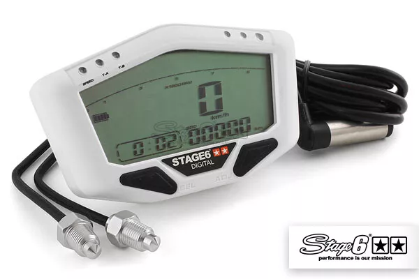 Tachometer Stage6 White Line Universal Aerox Nitro Jog MachG SR50 Zip Booster