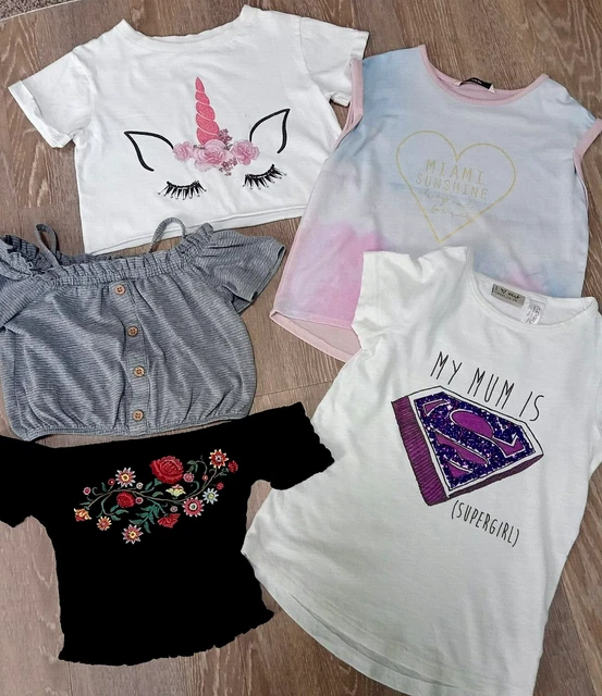 Pacchetto vestiti estivi ragazza (età 5/6) top/teiglie/gonne/maglione vedi elenco completo 2