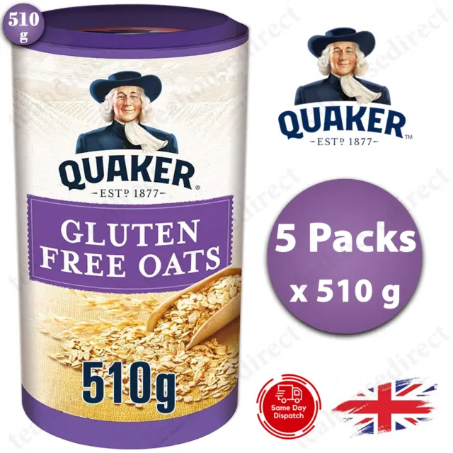 QUAKER OATS GLUTEN Free Original Porridge Oats - 5x510g $42.09 ...