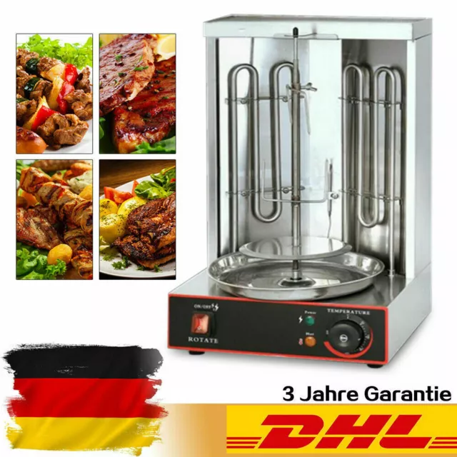 2 Brenner Kebap Grill Gyrosgrill Tischgrill Elektro Dönergrill Döner 3000W DHL